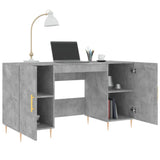 Desk Concrete Grey 140x50x75 cm Engineered Wood 829536
