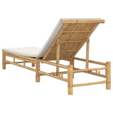 Sun Lounger with Cushions 55x199x30 cm Bamboo 4108226