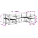 Outdoor Sofa Set 6 pcs Natural Solid Acacia Wood 3366882