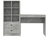 Desk with Drawer with Shelf with Storage 2 pcs Concrete Grey 3337308