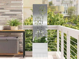 Garden Privacy Screen Floral Sliver 32 x 150 cm Stainless steel 876368