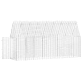 Rabbit Cage Silver 400 x 100 x 210 cm Galvanised Steel 42019243