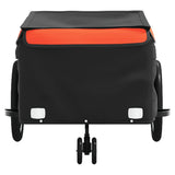 Bike Trailer Black and Orange 45 kg Iron 94103