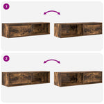 ZNTS TV Cabinet Smoked Oak 100x31x25.5 cm Engineered Wood 861480