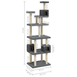 Cat Tree with Sisal Scratching Posts Dark Grey 188 cm 171490