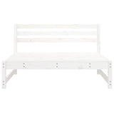 Garden Middle Sofa White 120x80 cm Solid Wood Pine 825703