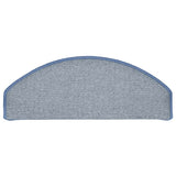 Stair Mats 30 pcs 65x24x4 cm Light Grey and Blue Half Round Large 3365764