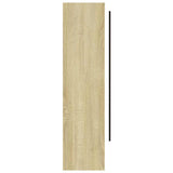Bathroom Mirror Cabinet 80x15x60 cm MDF White and Oak 331537