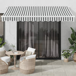 Automatic Retractable Awning Anthracite&White 350x250 cm 3310227