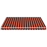 Replacement Fabric for Awning Orange and Brown 4.5x3.5 m 311960