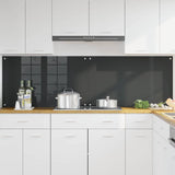Kitchen Backsplash 2 pcs Dark Grey 100 x 60 cm Tempered Glass 3415469