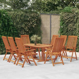 Garden Chair Set of 8 Natural wood Solid eucalyptus wood Standard 3087346