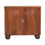 Chestnut Carved Ball Cabinet IN3617