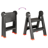 Ladder Folding Black and Red 46 x 30 x 63 cm PP and Elastomer 42033392