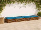 4-Piece Seat Cushions SOEST 4 pcs 100% Polyester Light Blue 945034