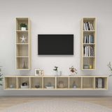 Wall-mounted TV Cabinets 4 pcs Sonoma Oak Engineered Wood 3079892