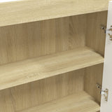 Bathroom Mirror Cabinet 80x15x60 cm MDF White and Oak 331537