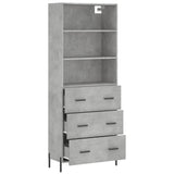 Highboard Concrete Grey 69.5x34x180 cm Engineered Wood 3189393