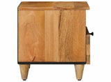 Bedside Cabinet 2 pcs Natural 40 x 33 x 46 cm Solid Mango Wood 4018267