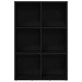 Book Cabinet Black Oak 66x30x98 cm Engineered Wood 862420