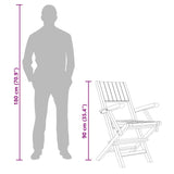 Folding Garden Chairs 6 pcs 55x61x90 cm Solid Wood Teak 3155062