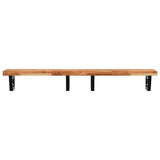 Basin Shelf Wall Mounted Steel and Solid Wood Acacia 3302755