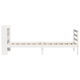Bed Frame with Headboard without Mattress White 75x190 cm Small Single 3306630