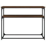 Console Table Brown Oak 100x35.5x75 cm Engineered Wood 834069