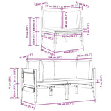Outdoor Furniture 2 Piece Anthracite 80 x 80 x 71 cm Steel 42009987