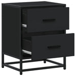 ZNTS Bedside Cabinet Black 40x31x50 cm Engineered Wood 848674