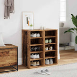 Shoe Cabinets 2 pcs Old Wood 32x35x70 cm Engineered Wood 856711