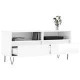 TV Cabinet High Gloss White 100x34.5x44.5 cm Engineered Wood 831238