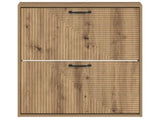 Wall-Mounted Shoe Cabinet HAARLEM 71 x 17 x 86 cm Artisan Oak 896864