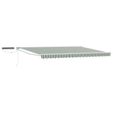Electric Retractable Awning Green and White 4.5 x 3 m 3420005