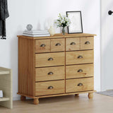 Chest of Drawer ASKIM Brown 91 x 40 x 79 cm Solid Pine Wood 4105421