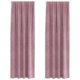 Blackout Curtains 2 pcs Dark Pink 140 x 245 cm Velvet 4107246