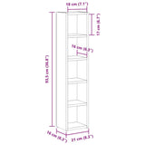 CD Cabinets 2 pcs Smoked Oak 21x16x93.5 cm Engineered Wood 815318