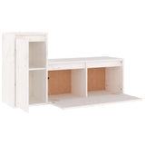 TV Cabinets 2 pcs White Solid Wood Pine 3100110