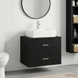 Bathroom Furniture Set Black Oak Engineered Wood 3404383