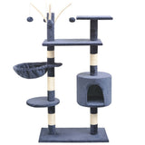 Cat Tree with Sisal Scratching Posts 125 cm Dark Blue 170484