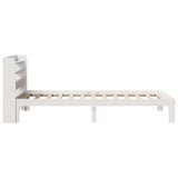 Bed Frame with Headboard without Mattress White 90x190 cm Single 3306775