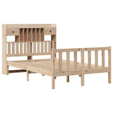 Bookcase Bed without Mattress 135x190 cm Double Solid Wood Pine 3321733