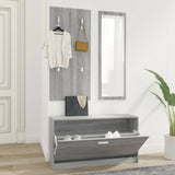 3-in-1 Shoe Cabinet Set Grey Sonoma Engineered Wood 342575
