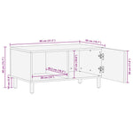 Coffee Table Brown 80x50x40 cm Solid Wood Mango 4017724