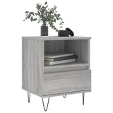 ZNTS Bedside Cabinets 2 pcs Grey Sonoma 40x35x50 cm Engineered Wood 830633