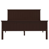 Bed Frame without Mattress Dark Brown Solid Wood Pine 160x200 cm 322199