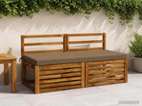 2-Piece Bench Cushions SOEST 2 pcs 100% Polyester Taupe 950187