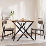 ZNTS Dining Table X-Frame 80x80x75.5 cm Solid Wood Pine and Steel 3282761