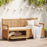 Garden Storage Bench Brown 180 x 60 x 90 cm Solid teak wood 42001961
