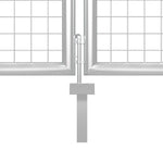 ZNTS Garden Gate Steel 350x100 cm Silver 144341